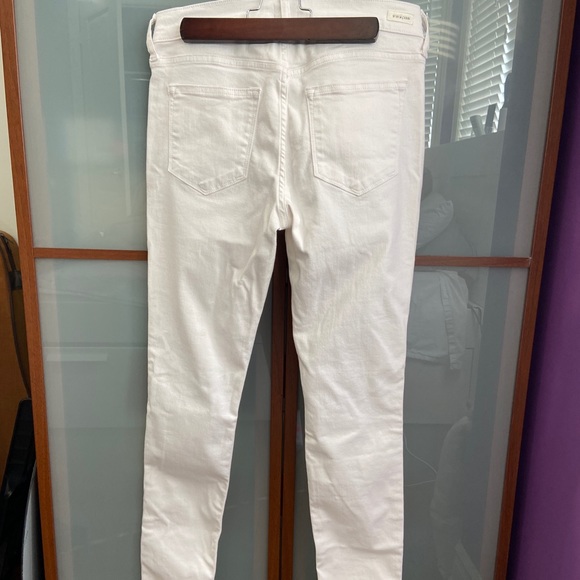 White Midrise Ripped Skinny Jeans - Picture 3 of 4